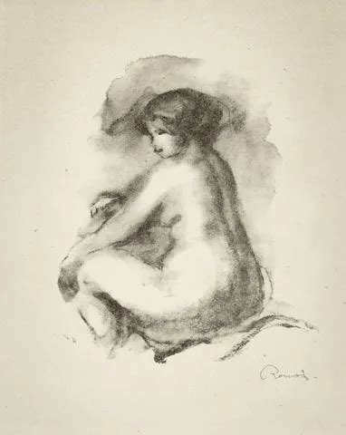 Etude De Femme Nue Assise From L Album Des Douze Lithographies