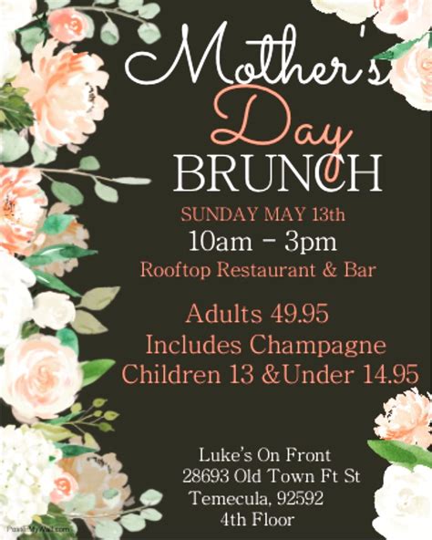 Mothers Day Brunch In Temecula Ca Rooftop Restaurant And Bar Lukes