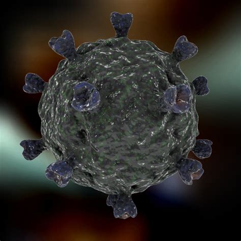 3d model hiv virus