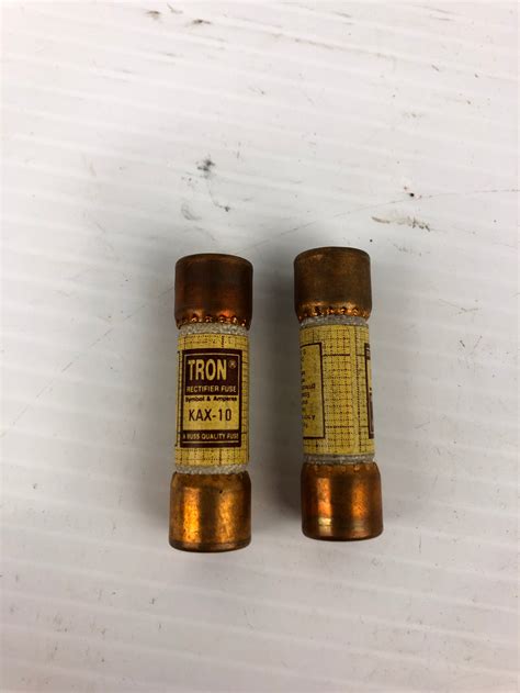 Tron Kax 10 Rectifier Fuse 250 Volts Lot Of 2 Metal Logics Inc