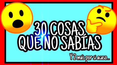 30 Cosas Que No SabÍas Hace Un Minuto😮🛑 Youtube