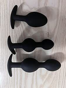 Amazon Butt Plug Anal Toys Set PCS Silicone Anal Plug Buttplug Built In Massage Beads