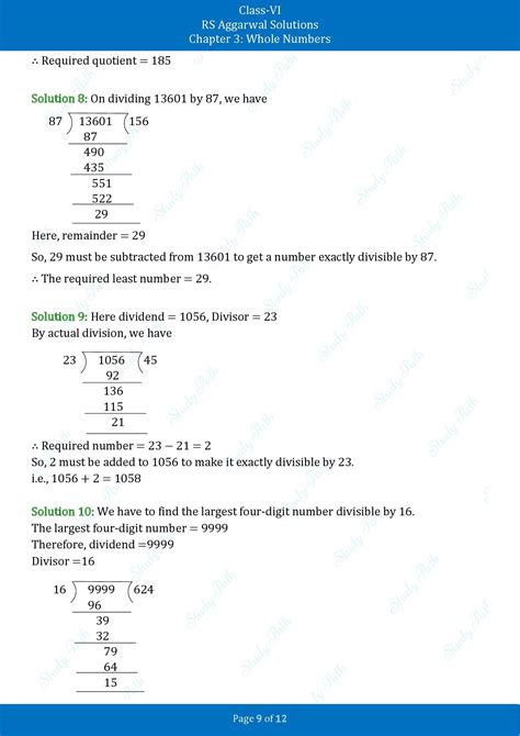 RS Aggarwal Class 6 Solutions Exercise 3E Chapter 3 Whole Numbers