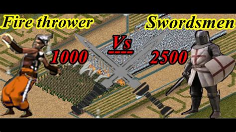 Stronghold Crusader Hd Fire Throwers Vs Swordsmen