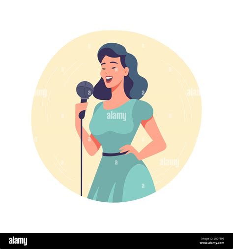 Cartoon Female Singer