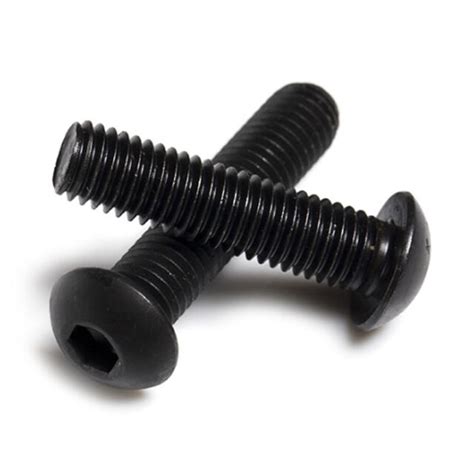 Iso7380 Hex Socket Button Head Screw Allen Bolts M2 M2 5 M3 M4 M5 M6 Black Steel Ebay