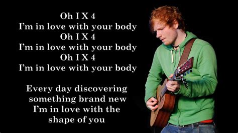 Ed Sheeran Shape Of You Lyrics Youtube