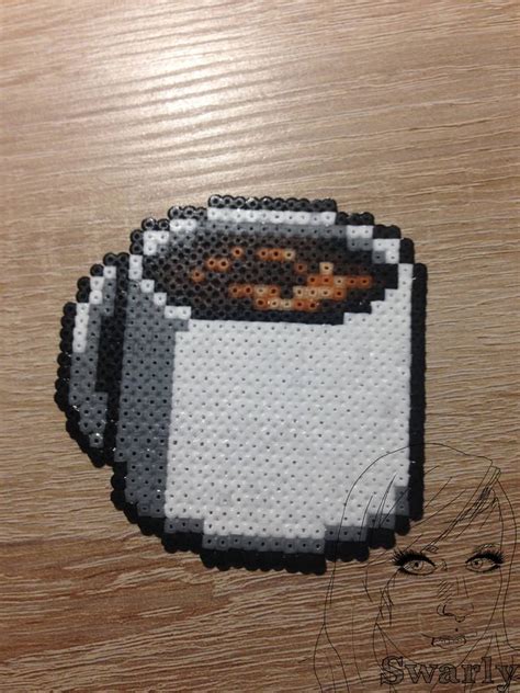 Coffee Perler Bead Design