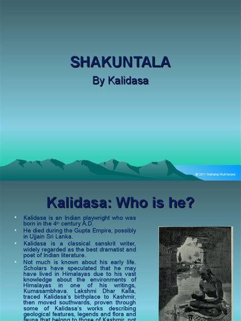 Shakuntala By Kalidasappt Hindu Mythology Hindu Literature