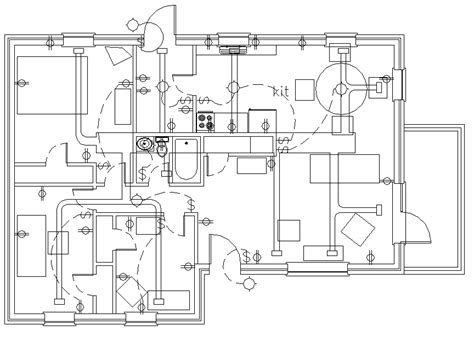 Electrical layout plan house - Cadbull