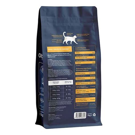 Obivan Low Grain Tavuk Etli Kedi Maması 1 Kg Yetişkin Kedi Mamaları 1