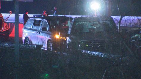 At Least 15 Vehicles Including Police Cruiser Involved In Icy Pileup