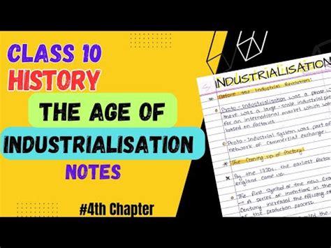 The Age Of Industrialisation Notes Class Cbse History Chapter