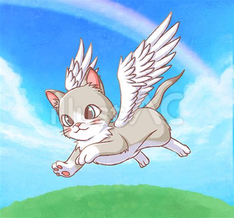 空を飛ぶ猫02イラスト No 1789405／無料イラストフリー素材なら「イラストac」