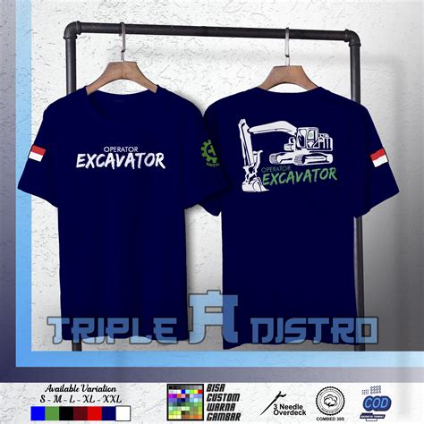 Kaos Baju Excavator Operator Limited V Baju Distro Alat Berat Komatsu