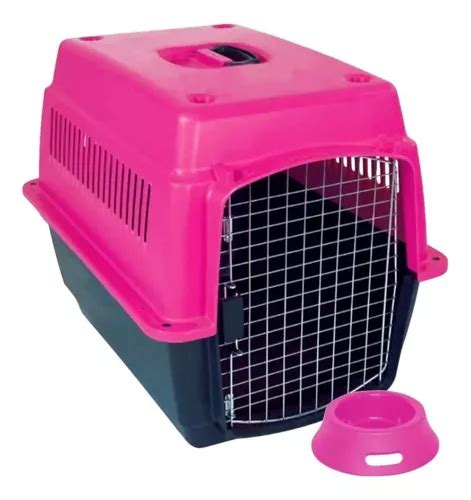 Transportadora Para Viajes Perros Medianos Gatos Jaula Metal Env O Gratis