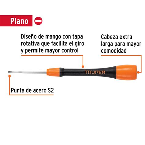 Ficha Tecnica Desarmador De Precisi N Plano De Mm Mango Ergon Mico