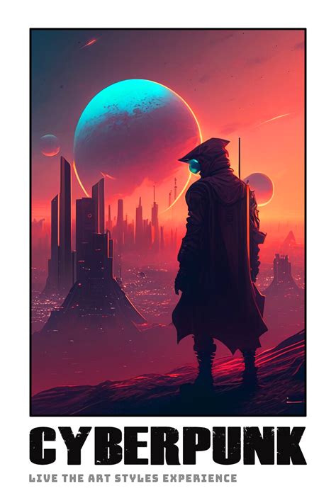 Illustration Artistiques Cyberpunk Style Futuristic Dystopian