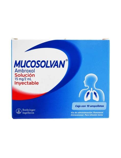 Mucosolvan 15mg 2ml x 10 Ampollas Equipos Médicos y Medicamentos