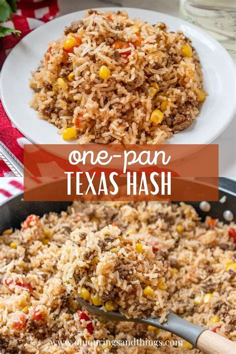 One Pan Texas Hash Recipe Ground Beef Recipes Easy Comfort Food