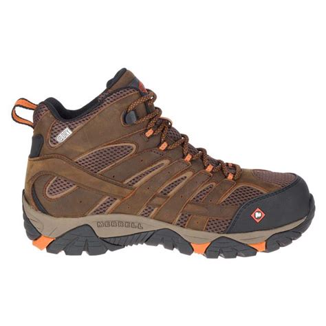 Mens Merrell Work Moab Vertex Mid Composite Toe Waterproof Boots