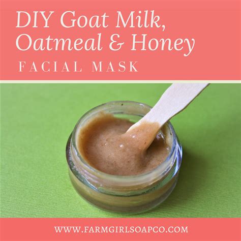 Simple And Natural Goat Milk Oatmeal And Honey Facial Mask Recipe