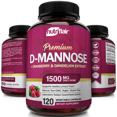 Nutriflair D Mannose With Cranberry And Dandelion Extract 120 Vegetable