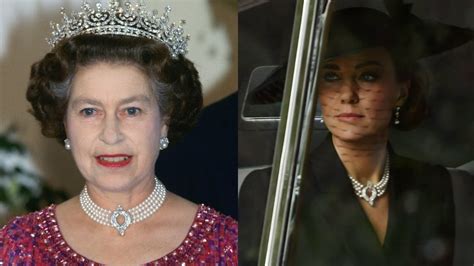 Kate Middleton Wears Queen Elizabeth S Pearl Necklace At The Monarch S