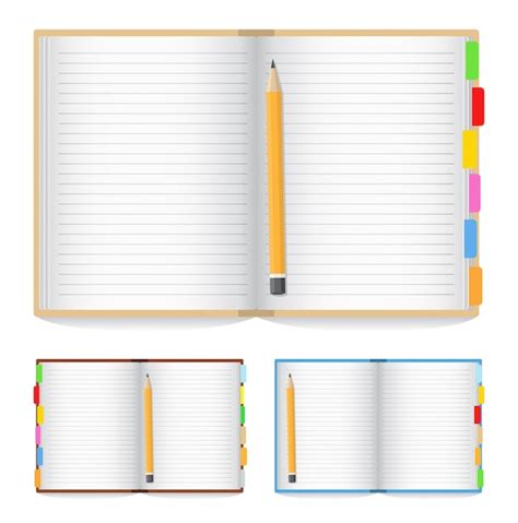 Cuaderno Abierto Vector Premium