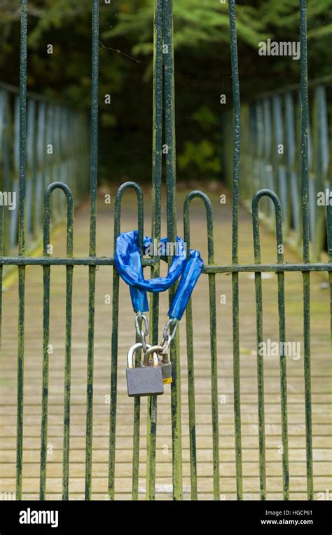 Padlocked Gates Hi Res Stock Photography And Images Alamy