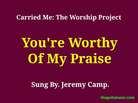 youre worthy   praise christian song lyrics