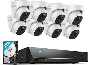 Reolink 4K 16CH PoE CCTV Camera Systems 8pcs 8MP Person Vehicle