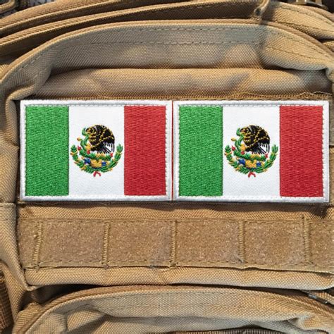 Tactical Mexico Flag Embroidered Patches Pack X Anley Flags