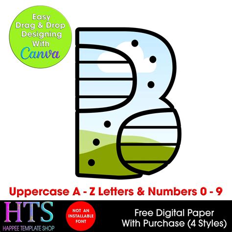 Canva Letter Alphabet Frame Template Design Drag And Drop Etsy