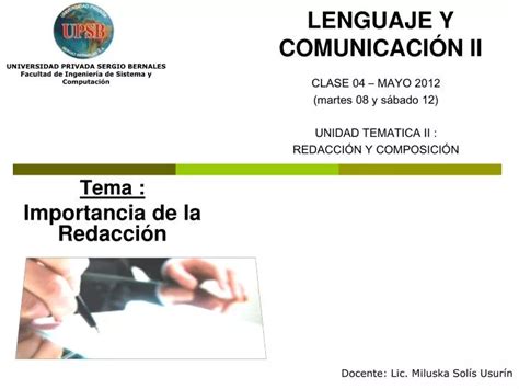 Ppt Tema Importancia De La Redacci N Powerpoint Presentation Free