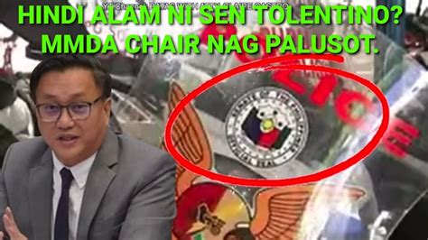 Sen Tolentino Hindi Alam Mmda Chair Nag Palusot Ginisa Ni Atty Claire