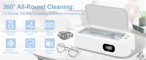 Ultrasonic Jewelry Cleaner 49khz24oz48wportable Professional Ultrasonic Cleaner For Jewelry