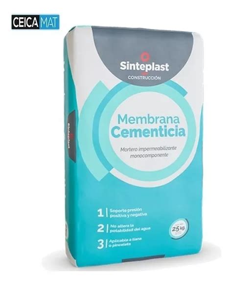 Membrana Cementicia Mortero Impermeabilizante 25k Sinteplast