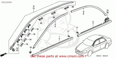 Sdaa Mldg Assy R Rr Do Honda Buy The Sda A At Cmsnl