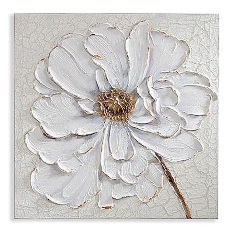 Arthouse Plaster Floral Canvas Wall Art - buybuy BABY