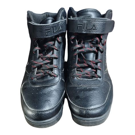 Men S Fila Vulc 13 Slip Resistant High Top Sneakers Size 13 Ebay