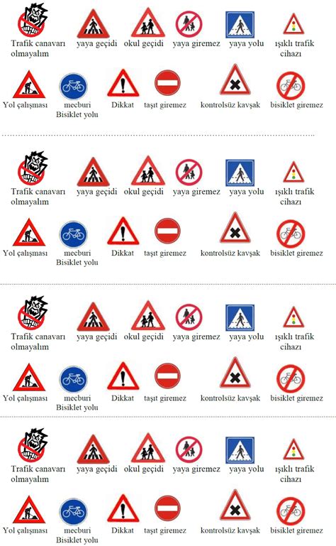 4 Sınıf Trafik Güvenliği Dersi Konu Anlatımı Ve Trafik İşaret Ve