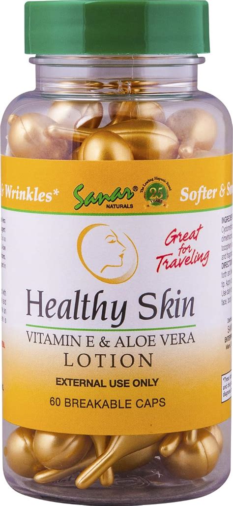 Sanar Naturals Healthy Skin Vitamin E Lotion With Aloe Vera Gel 60 Ct