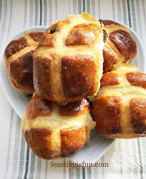 Extra Fruity Hot Cross Buns Feasting Is Fun