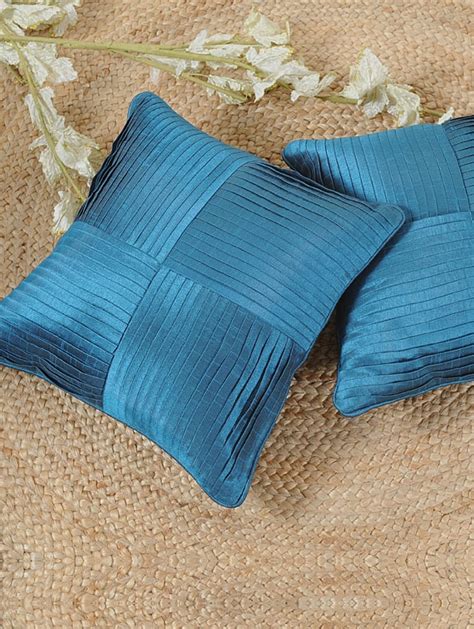 Buy Online Turquoise Pintex Cushion Covers From Cushions And Throws For