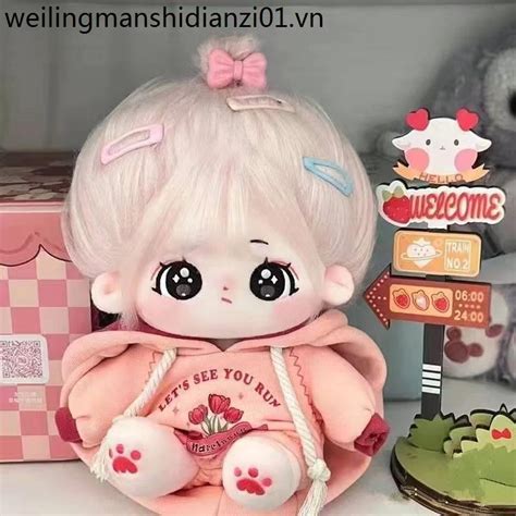 Xiao Búp Bê Em Bé Mặc Đồ cotton 20cm Màu nude Với Bộ Xương Khoai Tây