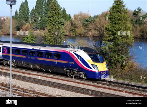 First Great Western Class 180 Adelante Train Passing Hinksey Lake Oxford Oxfordshire England