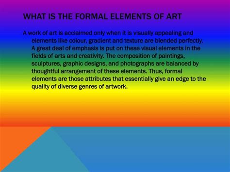 Ppt The Seven Formal Elements Of Art Powerpoint Presentation Id 2332580