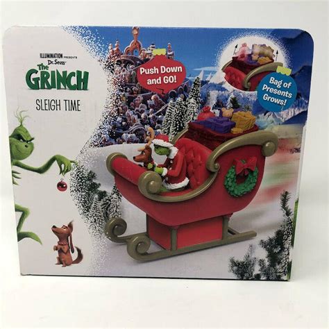 Dr Seuss The Grinch Sleigh Time Push And Go Christmas Toy 2027439791