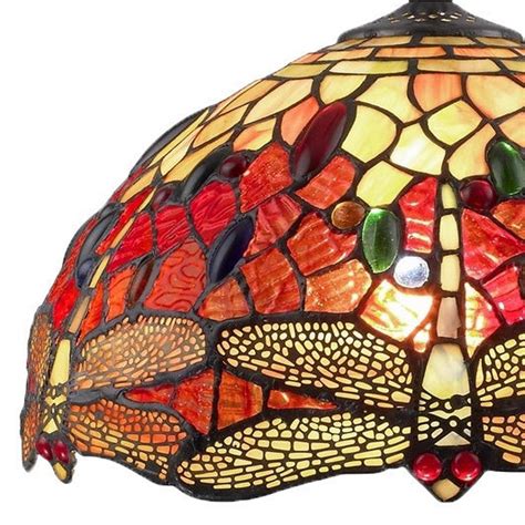 Amora Lighting Am1034hl14b Tiffany Style Dragonfly Hanging Lamp 2 Ligh